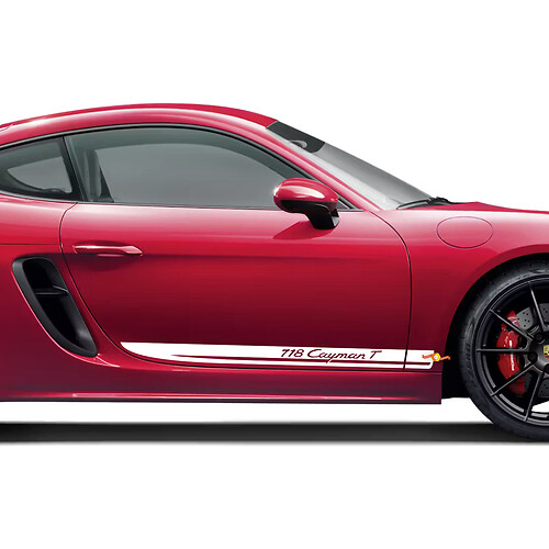 Porsche 718 Cayman T Seitenstreifen Kit Aufkleber Sticker

