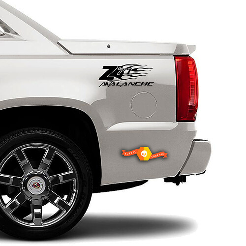 Z71 Chevy Avalanche Flame Truck Bed Side Sticker Aufkleber-Set
