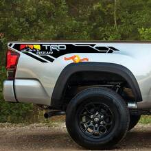 TRD Overland Edition Mountain Vintage Colors Bettseiten-Vinyl-Aufkleber, passend für Toyota Tacoma Tundra alle Jahre
 2