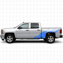 Gezackte Seitenstreifen aus Vinyl für Chevrolet Silverado 1500 K2XX 2014-2019_5