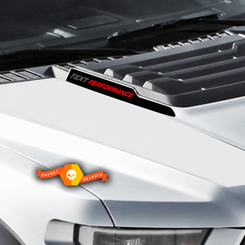 Benutzerdefinierte Performance Motorhauben-Verkleidungs-Vinylaufkleber – 3 Farben für Musclecar, Pickup, Powertruck, SVT