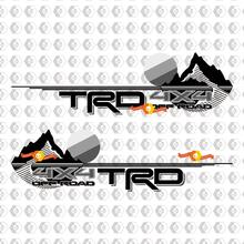 Neue TRD 4x4 Offroad mit Bergen Monochrome graue Seiten-Vinyl-Aufkleber passend für Tacoma Tundra 4Runner
 2