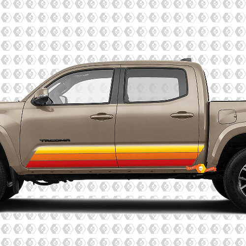 Retro-Streifen Schweller Vinyl-Aufkleber für Toyota Tacoma 2016-2020