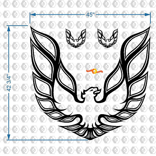 Firebird-Logo-Motorhaubenaufkleber für Pontiac Firebird Trans Am