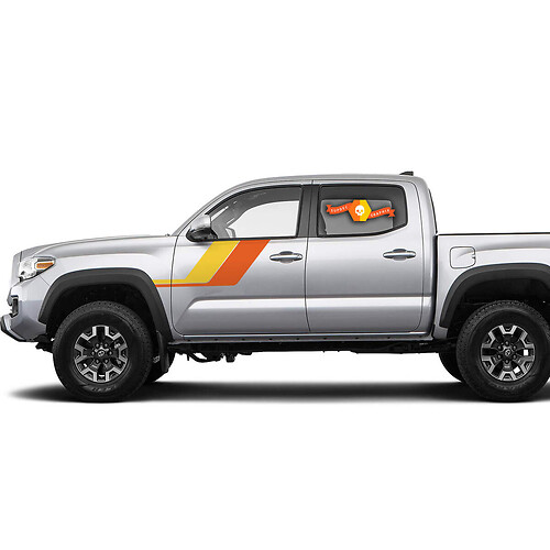 Toyota Tacoma TRD Sport PRO Side Retro Vintage Streifen Aufkleber Grafik 2016–2020 Stil 2
