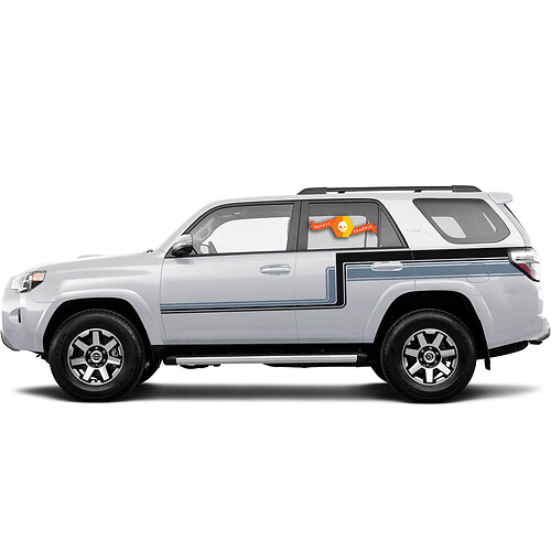 Kit für Toyota 4runner TRD Retro Vintage Stripe Kit Pro Sport 4x4 Offroad Aufkleber Aufkleber
