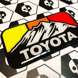 New Toyota Mountains Retro Vintage Colours Badge Emblem gewölbter Aufkleber mit schlagfestem Polystyrol
