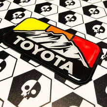 Toyota Mountains Retro Vintage Abzeichen Emblem Kuppel Aufkleber Decal 2 mit Hochschlagfestem Polystyrol 2