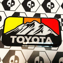 Toyota Mountains Retro Vintage Abzeichen Emblem Kuppel Aufkleber Decal 2 mit Hochschlagfestem Polystyrol 3
