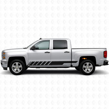 Schräge Racing Tür- & Schweller Vinyl-Streifen für Chevrolet Silverado 1500 K2XX 2014-2019_2