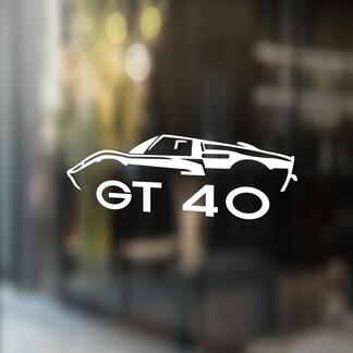 Ford GT 40 Umriss Aufkleber Wandgrafik
