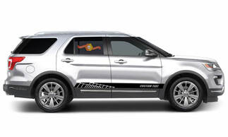 2x seitlicher Ford Explorer Vinyl Stripes Body Decal Vinyl Grafik Aufkleber Custom Text Style 3
