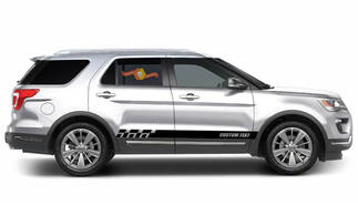 2x seitlicher Ford Explorer Vinyl Stripes Body Decal Vinyl Grafik Aufkleber Custom Text Style 4
