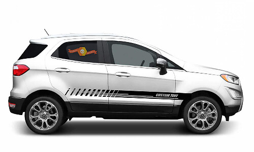 2x seitlicher Ford EcoSport Vinyl Stripes Body Decal Vinyl Grafik Aufkleber Custom Text Style 1
