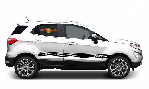 2x seitlicher Ford EcoSport Vinyl Stripes Body Decal Vinyl Grafik Aufkleber Custom Text Style 2
