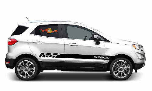 2x seitlicher Ford EcoSport Vinyl Stripes Body Decal Vinyl Grafik Aufkleber Custom Text Style 4
