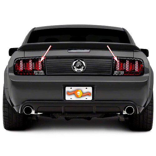 Wabengitter-Rücklichter Vinylaufkleber für Musclecar 2005-2009
