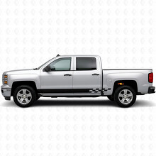 Karierte Lightning Tür- und Schweller-Vinylstreifen für Chevrolet Silverado 1500 K2XX 2014-2019_2