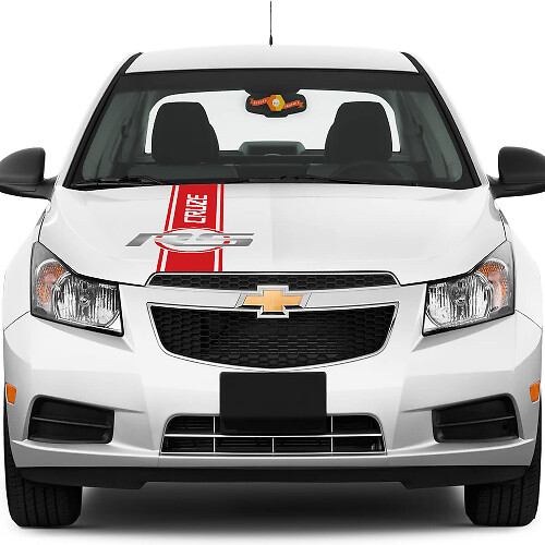 Zweifarbiger Chevrolet Chevy Cruze RS – Rally Racing Stripe Hood Graphic Cruze-Schriftzug

