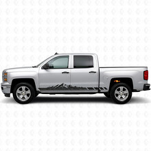 Berg-Topographische Tür- & Schweller-Vinyl-Streifen für Chevrolet Silverado 1500 K2XX 2014-2019_2