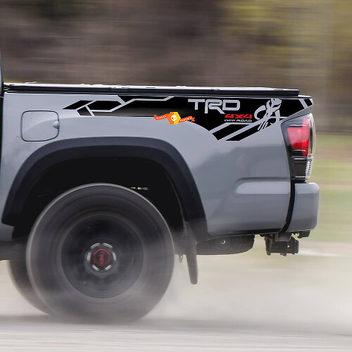 Paar TRD 4x4 Offroad Pro Sport Mandalorian Edition Bettseiten Vinyl Aufkleber Grafik Aufkleber Kit für Toyota Tacoma alle Jahre
