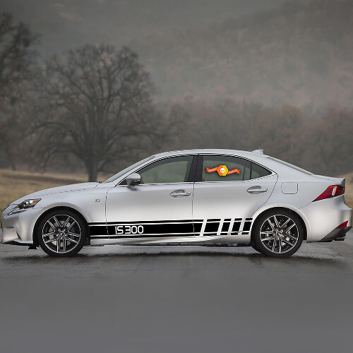 2 x mehrfarbiger Grafik-Symbol-Sportwagen-Rennsport-Vinyl-Aufkleber für IS300
