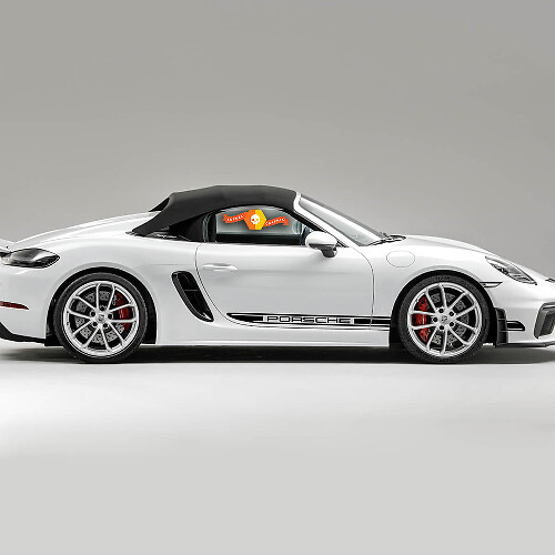 Markierte Seitenstreifen Vinyl-Aufkleber-Set für Porsche 718 Spyder