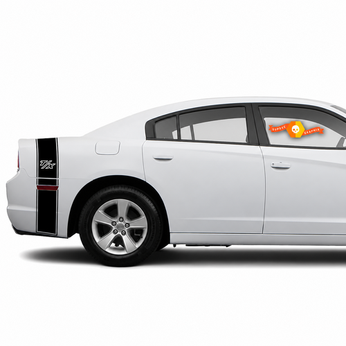 T/X Reflector Cutout Tail Band Kit Hinterer Kotflügel Kofferraum Vinylaufkleber für Dodge Charger 2011-2014