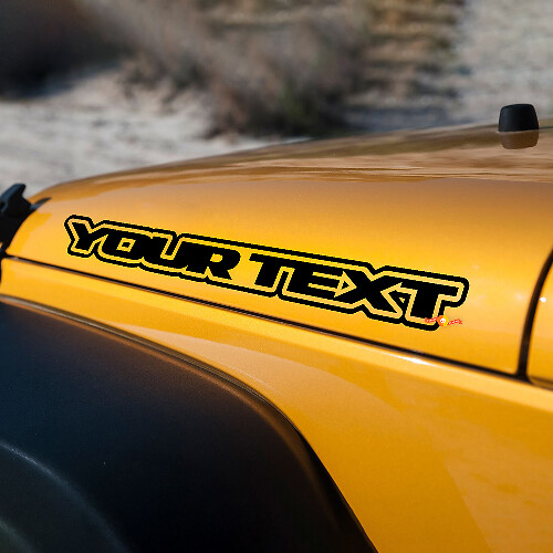 Jeep WRANGLER Motorhaube Umriss Aufkleber Vinyl Aufkleber JK TJ YJ CJ PAAR
