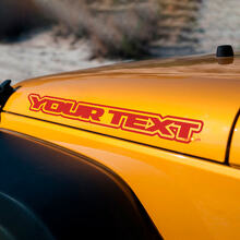 Satz mit kundenspezifischen Vinyl-Aufklebern mit Motorhaubenumriss-Text für Jeep Wrangler_3