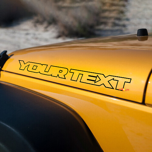 Jeep WRANGLER Motorhaube nur Umriss Aufkleber Vinyl Aufkleber JK TJ YJ CJ Paar
