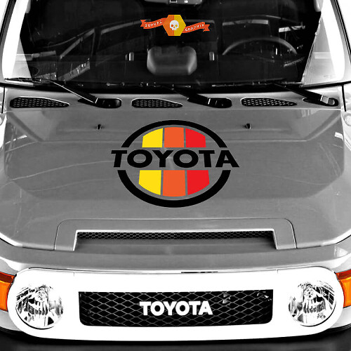 Vintage-Stil Logo Motorhauben Vinyl-Aufkleber für Toyota 4Runner Tacoma FJ Cruiser