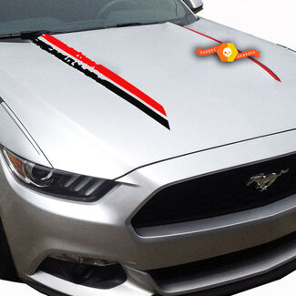 Ford Mustang Hood Side Destroyed Stripes Graphics Decals Alle Farben
