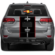 Twin Rallye-Streifen, Streifengrafik-Aufkleber, Aufkleber, passend für Jeep Grand Cherokee, einschließlich SRT und SRT8, ganzjährig
 2