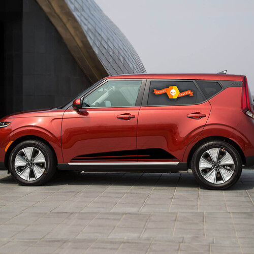 Seitliche untere Rocker-Panel-Aufkleber, Streifen, Vinyl-Grafiken für Kia Soul

