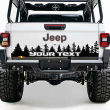 Bed Tailgate Jeep Wrangler JL JLU jls jts Gladiator Rubicon Pine Trees Vinyl Aufkleber Aufkleber für 2018-2021
_2