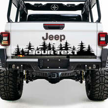 Bed Tailgate Jeep Wrangler JL JLU jls jts Gladiator Rubicon Pine Trees Vinyl Aufkleber Aufkleber für 2018-2021
_3