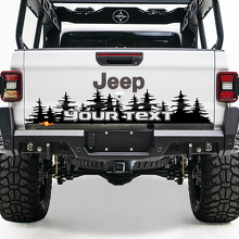 Bed Tailgate Jeep Wrangler JL JLU jls jts Gladiator Rubicon Pine Trees Vinyl Aufkleber Aufkleber für 2018-2021
 3
