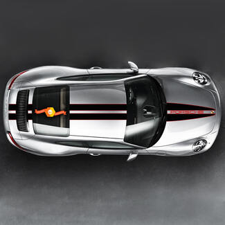 Porsche Logo Spider Windschutzscheiben-Streifen-Kit-Aufkleber