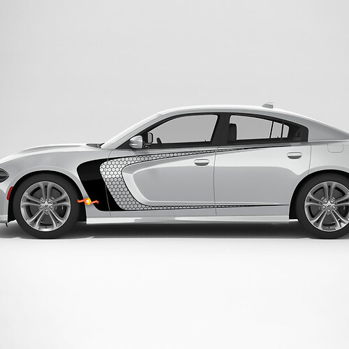 Seitliche Waben-Akzent-C-Aufkleber für Dodge Charger 2015–2024
