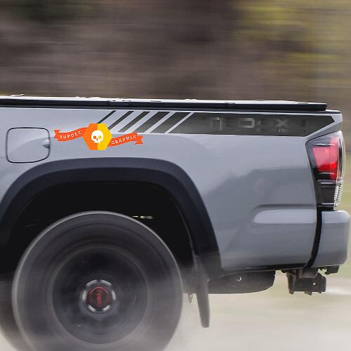 TRD 4x4 OFF ROAD Seiten-Vinyl-Aufkleber, schwarz, matt und schwarz glänzend, passend für Tacoma 2013–2020 oder Tundra 2013–2020
 1