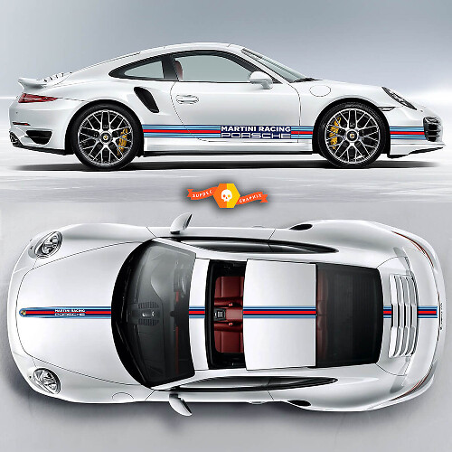 Porsche Martini Racing Stripes für Carrera Cayman Boxster oder jedes Porsche Full Kit
