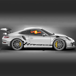 Porsche GT2 RS Racing Seitenstreifen für Carrera Side Checkered Flag Stripes
