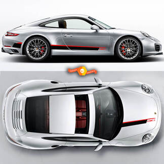 Csr Motorhaube und Rocker Panel Graphic Decals Set Streifen für Porsche Carrera Cayman Boxster oder jeden Porsche
