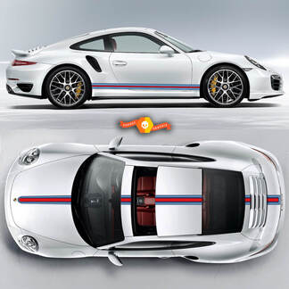 Porsche Martini Racing Stripes für Carrera Cayman Boxster oder jedes Porsche Full Kit #1
