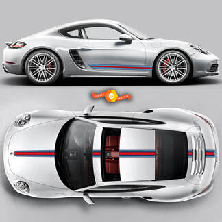 Porsche Martini Racing Stripes für Carrera Cayman Boxster oder jedes Porsche Full Kit #2
