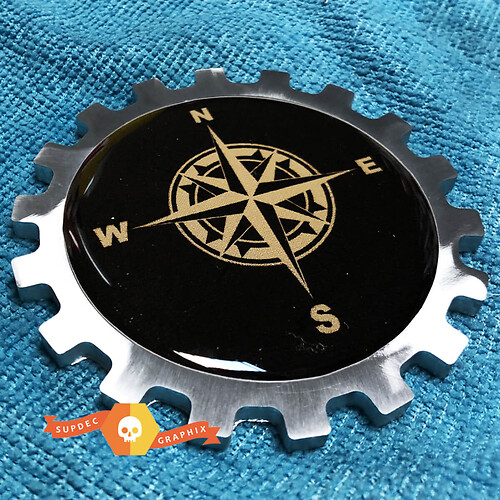 Compass Metall Aluminium Universelles Emblem für Jeep Wrangler