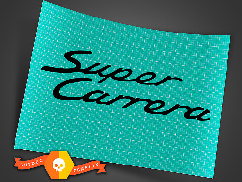 Super Carrera Heckschrift Vinyl-Aufkleber für Porsche