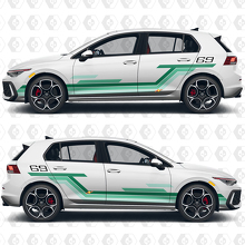 Benutzerdefinierte Renngrafiken Vinyl-Aufkleber für VW Volkswagen Golf
 2