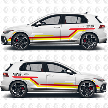 Benutzerdefinierte Renngrafiken Vinyl-Aufkleber für VW Volkswagen Golf
 3